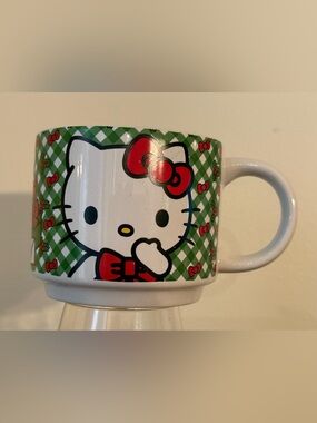 Hello Kitty White Ceramic Mug with Black Logo Marking